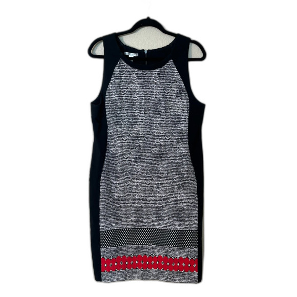 LANALEE Montreal 2 Piece Suit Dress Jacket Black Red White Career Xl/L - Picture 3 of 8